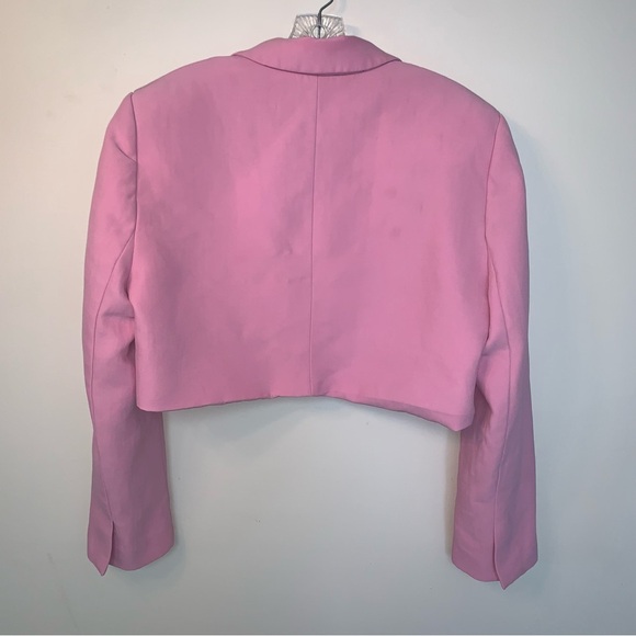 Zara Crop Blazer Light Pink Barbie Bloggers Favourite M - Picture 3 of 16